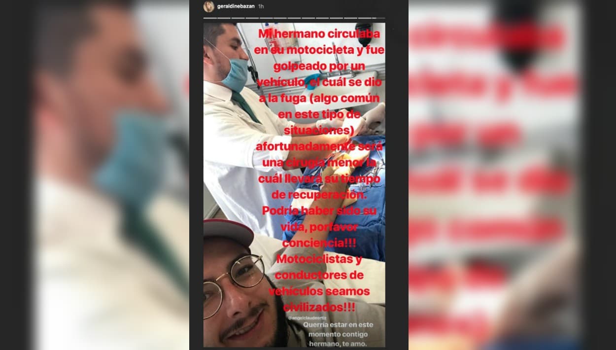 Con esta publicación, Geraldine Bazán hizo pública la situación por la que atraviesa su hermano Ángel y que, según ella, se ha convertido en algo "común" en México.