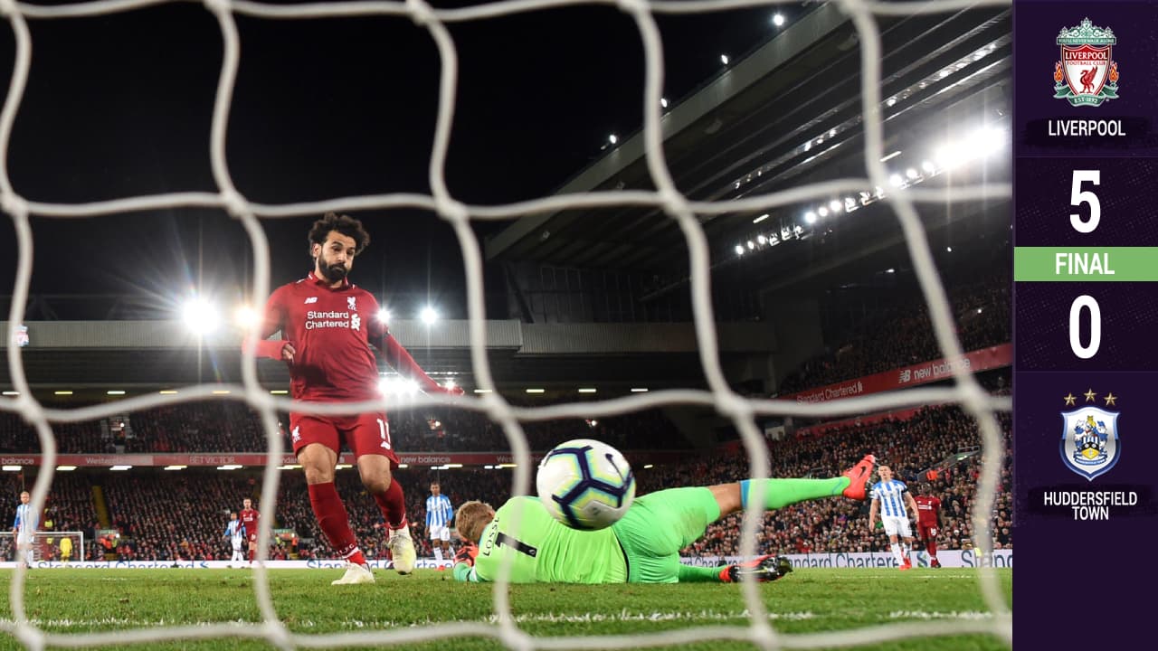 Liverpool aplastó al descendido Huddersfield y retomó la cima