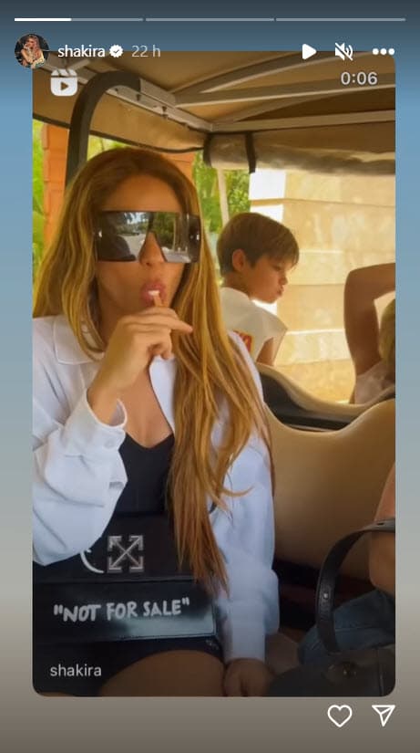 La cantante grabó un par de videos desde que aterrizó en un vuelo privado y cómo sus hijos comenzaban a disfrutar de la vegetación del lugar.
<br>