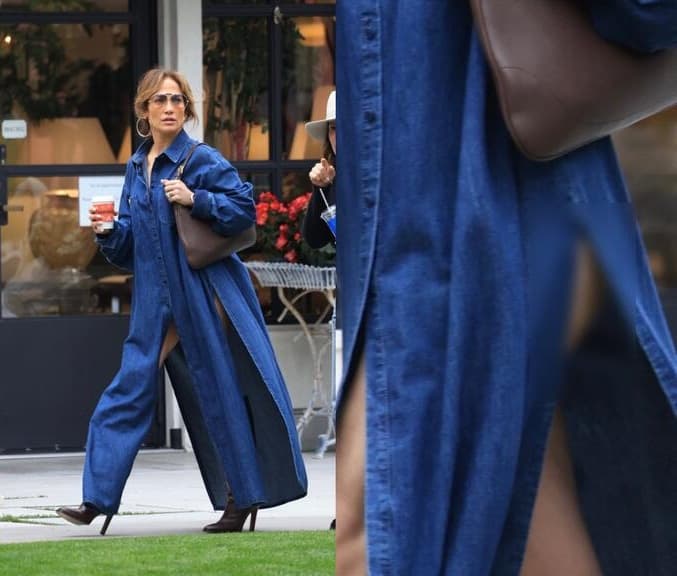 A principios de junio, por ejemplo, el ‘Chambray denim long dress’ de Valentino que llevaba dejó al descubierto parte de sus glúteos cuando ella caminaba por West Hollywood.