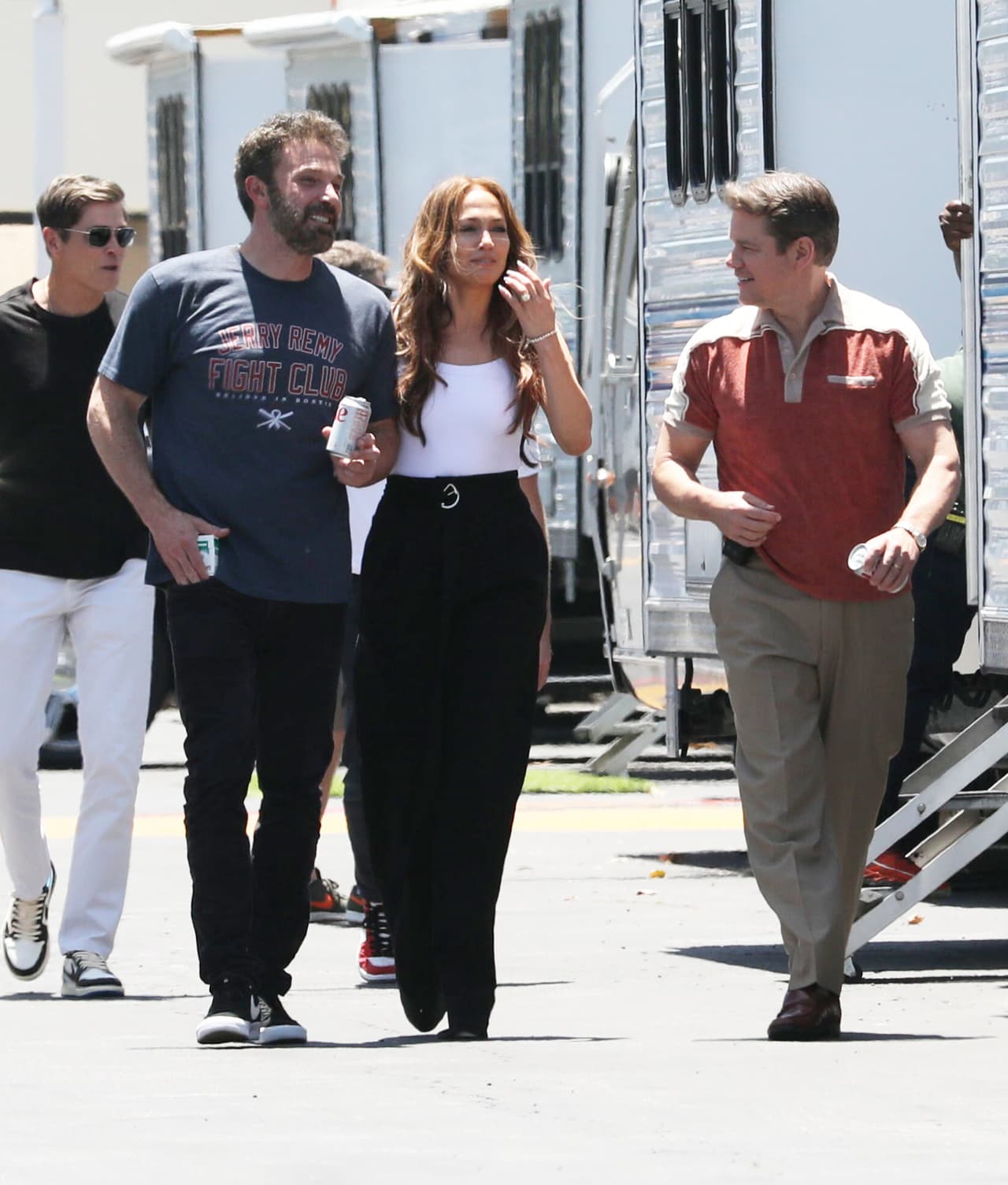 Además de pasar tiempo con su prometido, JLo también convivió con el mejor amigo del actor, Matt Damon. 
<br>