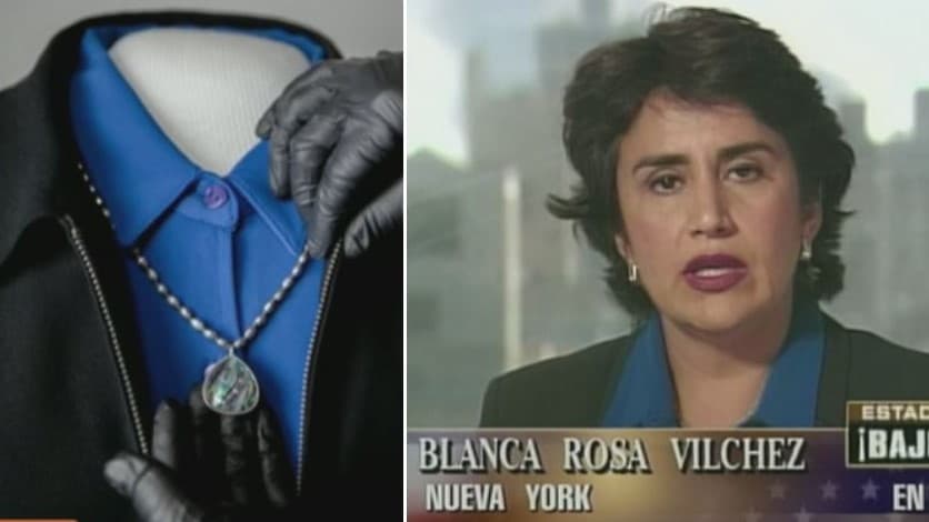 Con nostalgia, Blanca Rosa Vilchez recuerda el 9/11 y cuenta por qué donó el atuendo que usó durante la cobertura