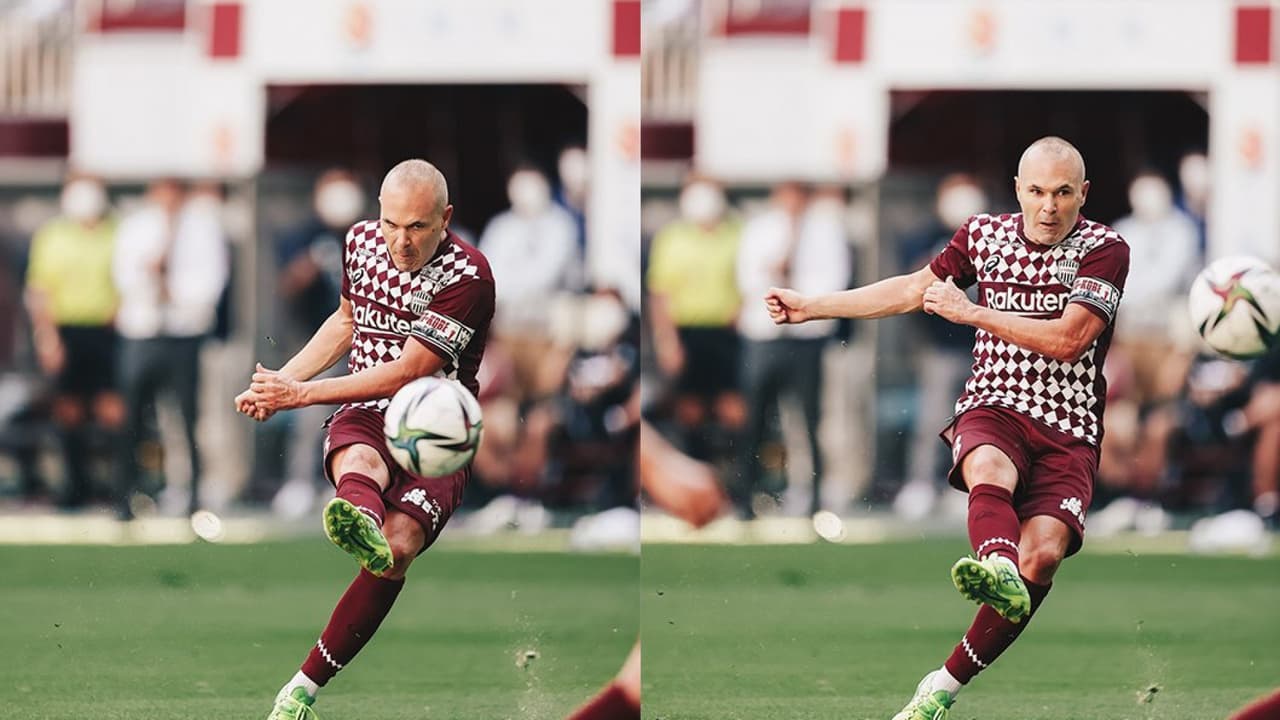 Andrés Iniesta anotó un doblete y dio una asistencia en goleada del Vissel Kobe