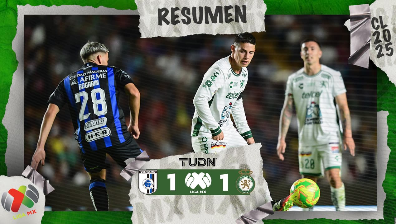 ¡Y sigue James dando! Otra asistencia del colombiano y León saca empate a Gallos