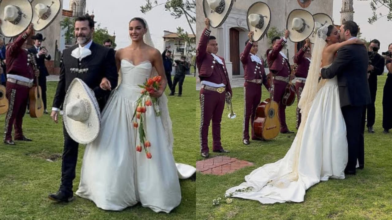 Alejandra Capetillo fue entregada en el altar por su papá Eduardo Capetillo, quien fue vestido de charro.