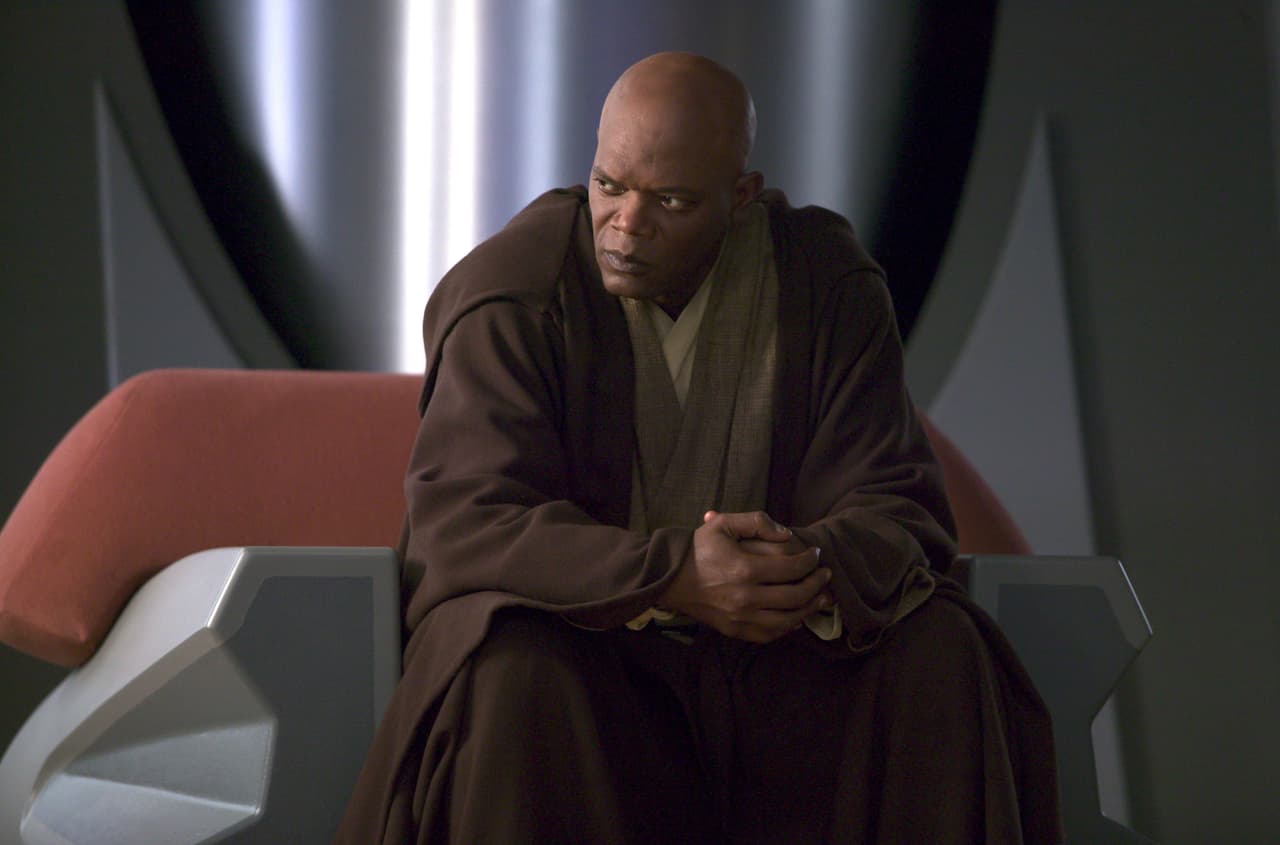 Para el papel de 
<b>Master Mace Windu</b>, Tupac Shakur audicionó, pero fue finalmente Samuel L. Jackson quien se quedó en la saga. Shakur murió tiempo después de que las grabaciones empezaran.