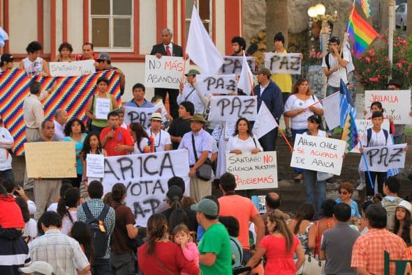 Pero los chilenos se mostraron en contra de la decisión tomada sobre el diferendo marítimo entre Perú y Chile.