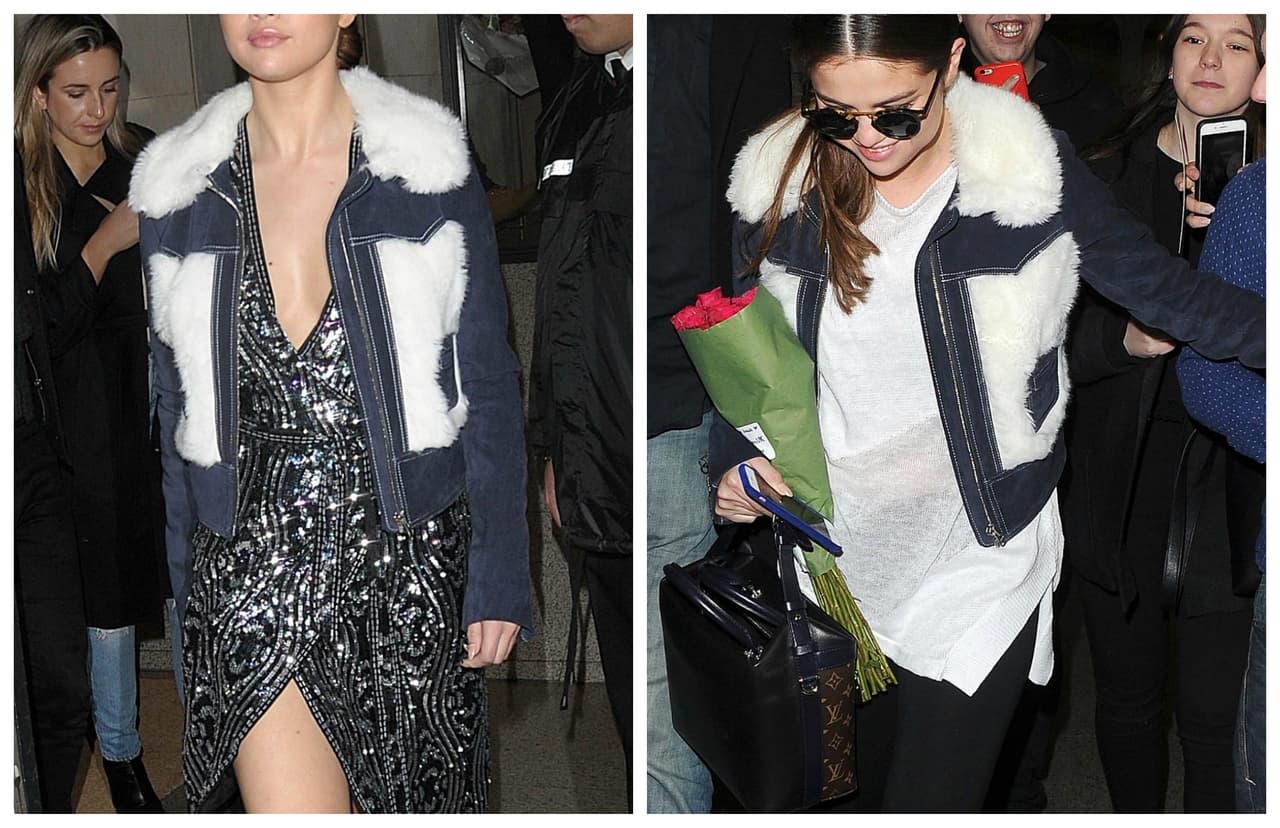 Esta cazadora de ante y borrego también se está convirtiendo en una de sus favoritas.