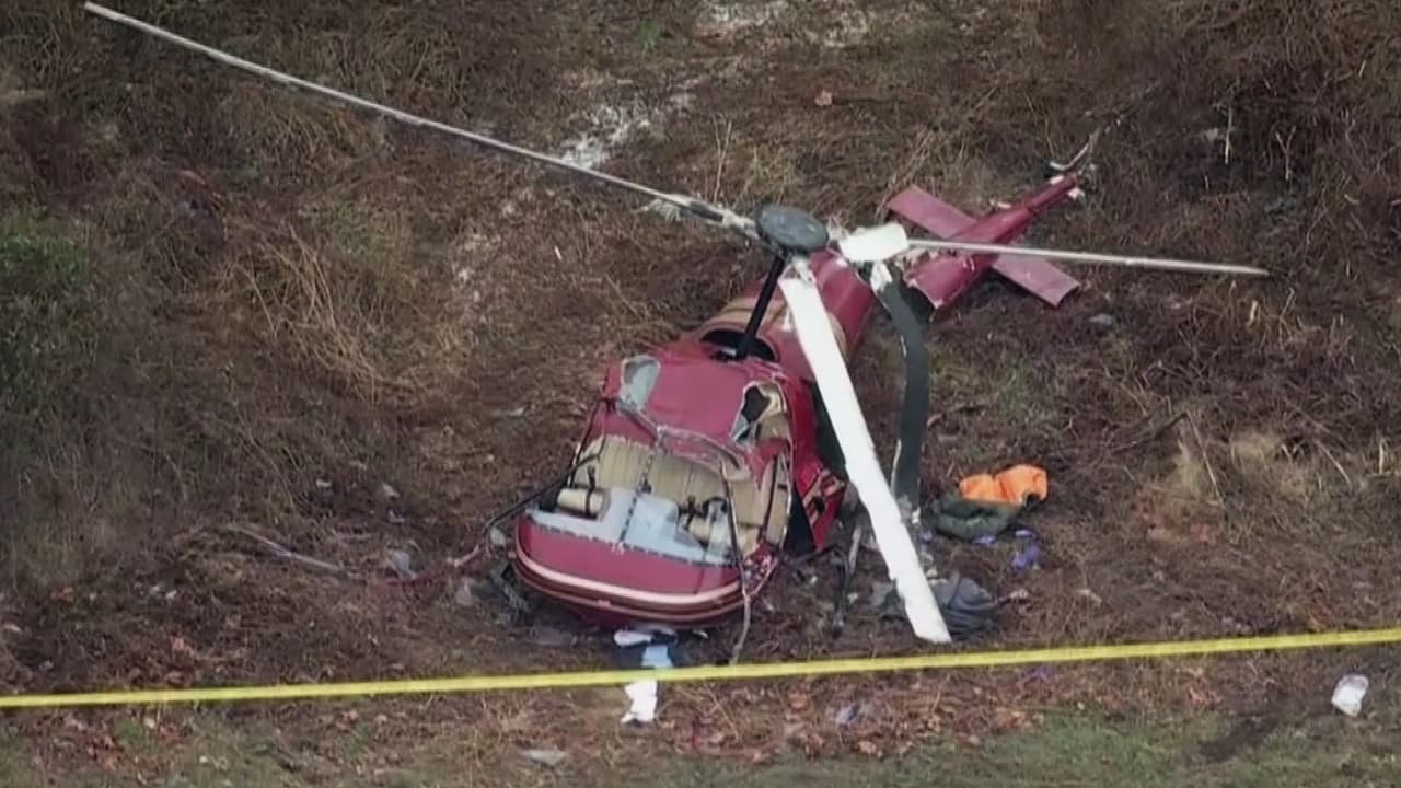 Choque de dos helicópteros en Hammonton, Nueva Jersey: uno de los pilotos murió tras el accidente