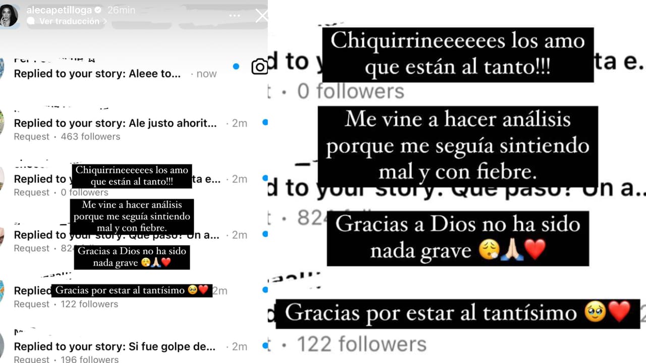 Alejandra Capetillo no detalló el diagnóstico que habría recibido, pero aclaró que es "nada grave".