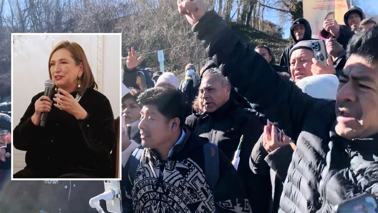 Xóchitl Gálvez visita Nueva York entre protestas por militantes de Morena