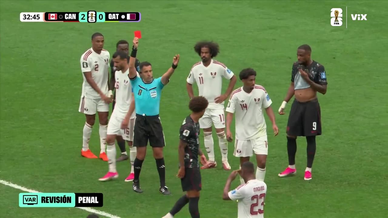 ¡Catar mal y de malas! Expulsión de Ahmed y se quedan con 10 jugadores