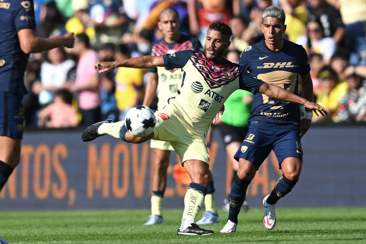 Pumas se impuso al América en partido amistoso con una gran actuación de Juan Ignacio Dinenno, quien hizo un doblete.