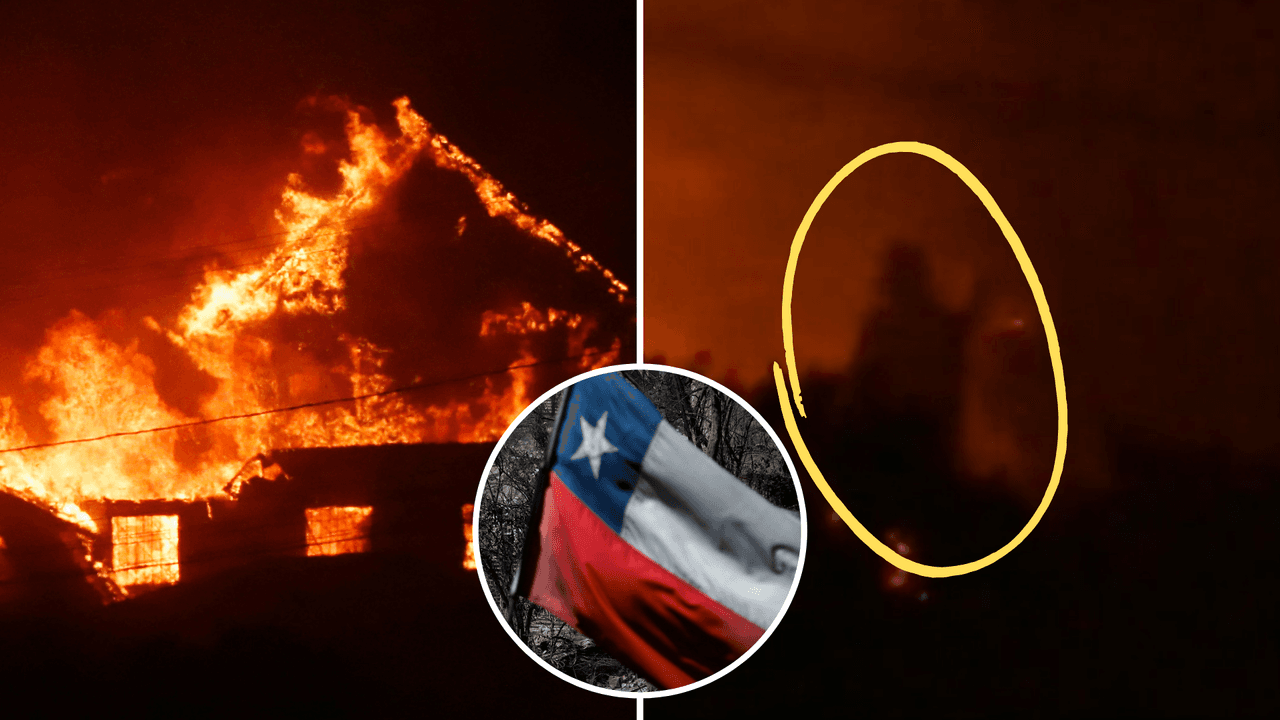 Extraña sombra se aparece en incendios de Chile y asombra en redes: “Está apagando el fuego”