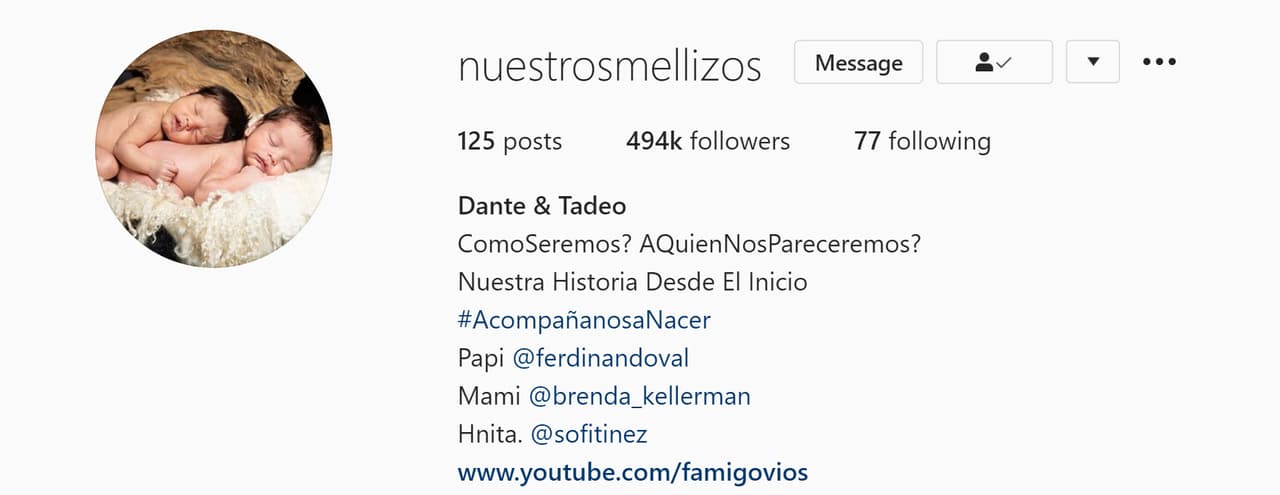 A pesar de que uno de sus hijos murió, los actores decidieron 
<b>continuar administrando la cuenta de Instagram con el mismo nombre</b>.
<br>