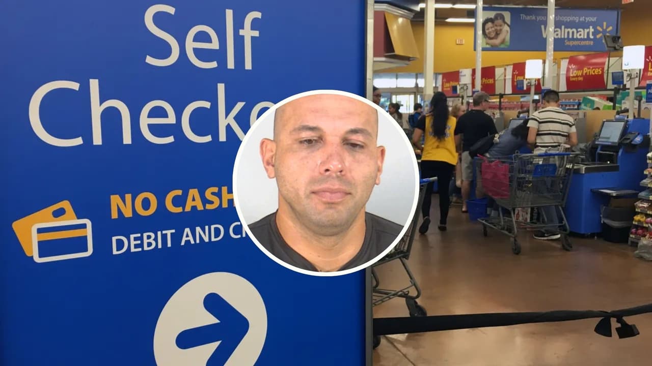 Detienen a hombre con historial criminal por robar $80 en autocobro de Walmart 