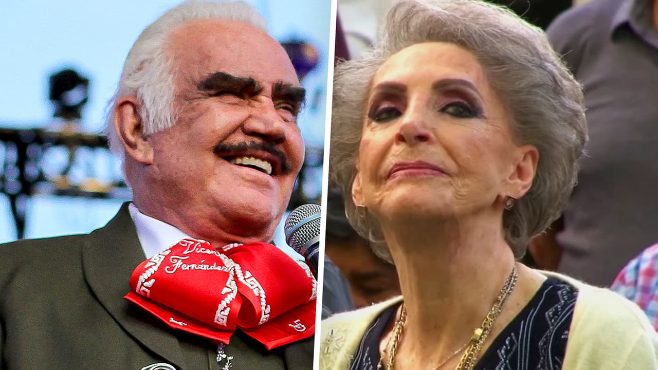 Viuda de Vicente Fernández afirma que el cantante se le presenta a dos meses de su muerte