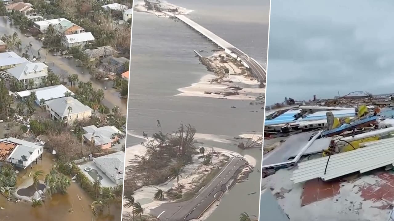 Tras el paso del huracán Ian en Florida, el fenómeno deja daños en varias casas, inundaciones, incendios, cortes de energía y escombros en varias zonas del estado.