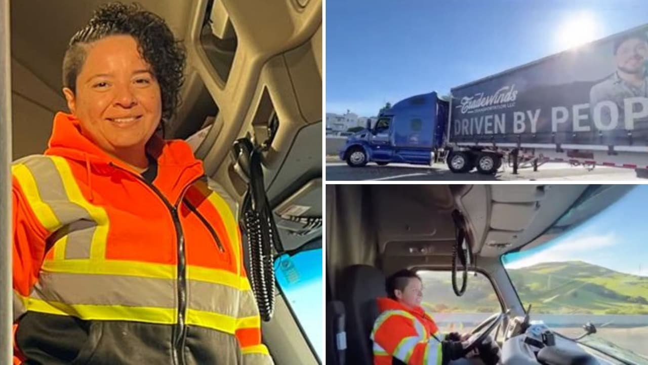 “Manejaba más de lo que dormía”: trailera hispana se abre paso en una industria que exige grandes sacrificios