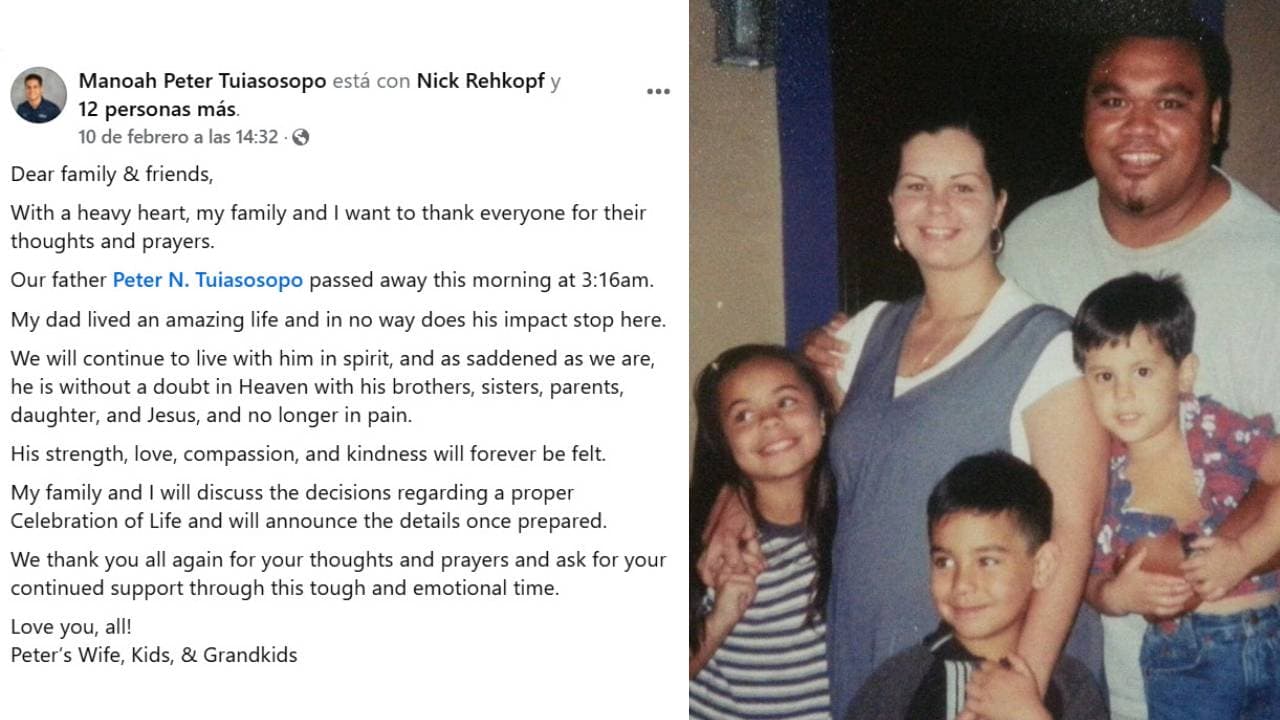 Muere Peter 'Navy' Tuiasosopo.