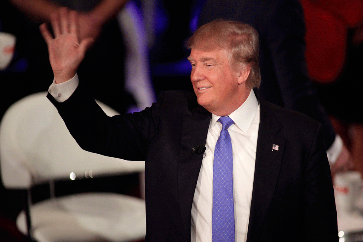 La corbata es la fiel compañera del candidato republicano Donald Trump