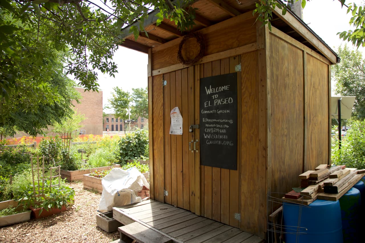 El área donde se encuentra este vibrante jardín comunitario llamado "El paseo" alguna vez fue un terreno abandonado al oeste de Chicago. Sin embargo, hoy en día es un lugar donde personas de todas las edades conviven, aprenden y cosechan sus propios alimentos.