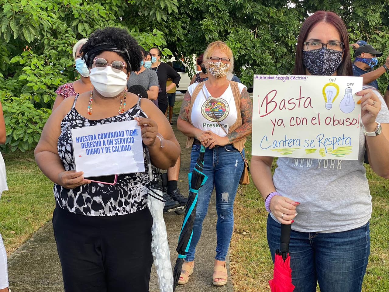 “La AEE nos ha fallado": Residentes de Cantera realizan manifestación para reclamar mejor servicio de energía eléctrica