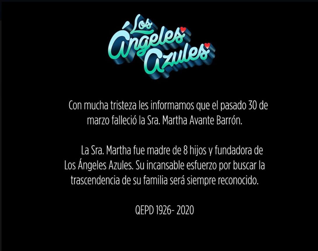A través de un comunicado publicado en sus distintas redes sociales, compartieron la noticia sin dar mayores detalles de la causa del fallecimiento.
<br>