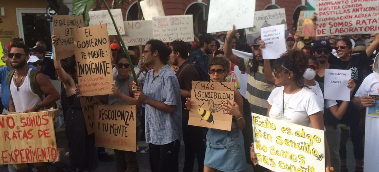 Protestan en San Juan contra la asperjación de Naled