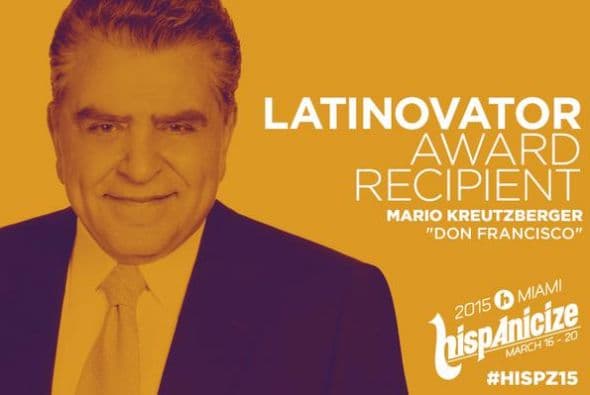 Don Francisco recibió un gran honor durante el evento Hispanicize.