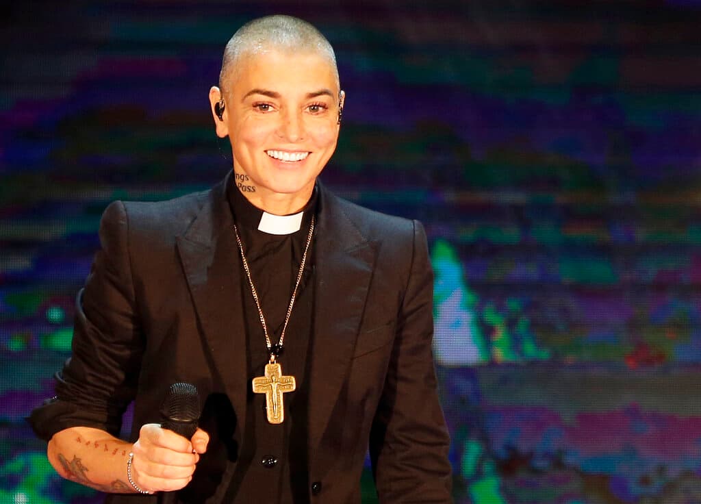Sinead O'Connor, en un programa de la televisión italiana RAI, en 2014.