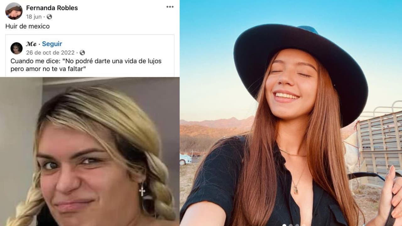 La imagen de la izquierda es la última publicación que ella hizo en Facebook.