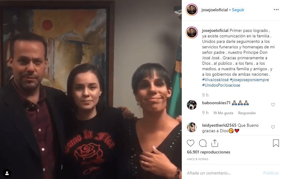 Posteriormente, José Joel publicó en sus redes sociales un video acompañado de sus hermanas donde informaron que planean realizar homenajes en México y Miami.