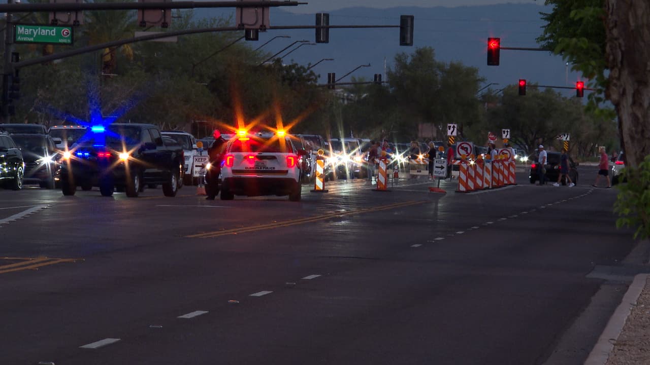 Desde las primeras horas de esta jornada, era notoria la 
<b>presencia de fuerzas del orden en distintos puntos de Glendale</b>.