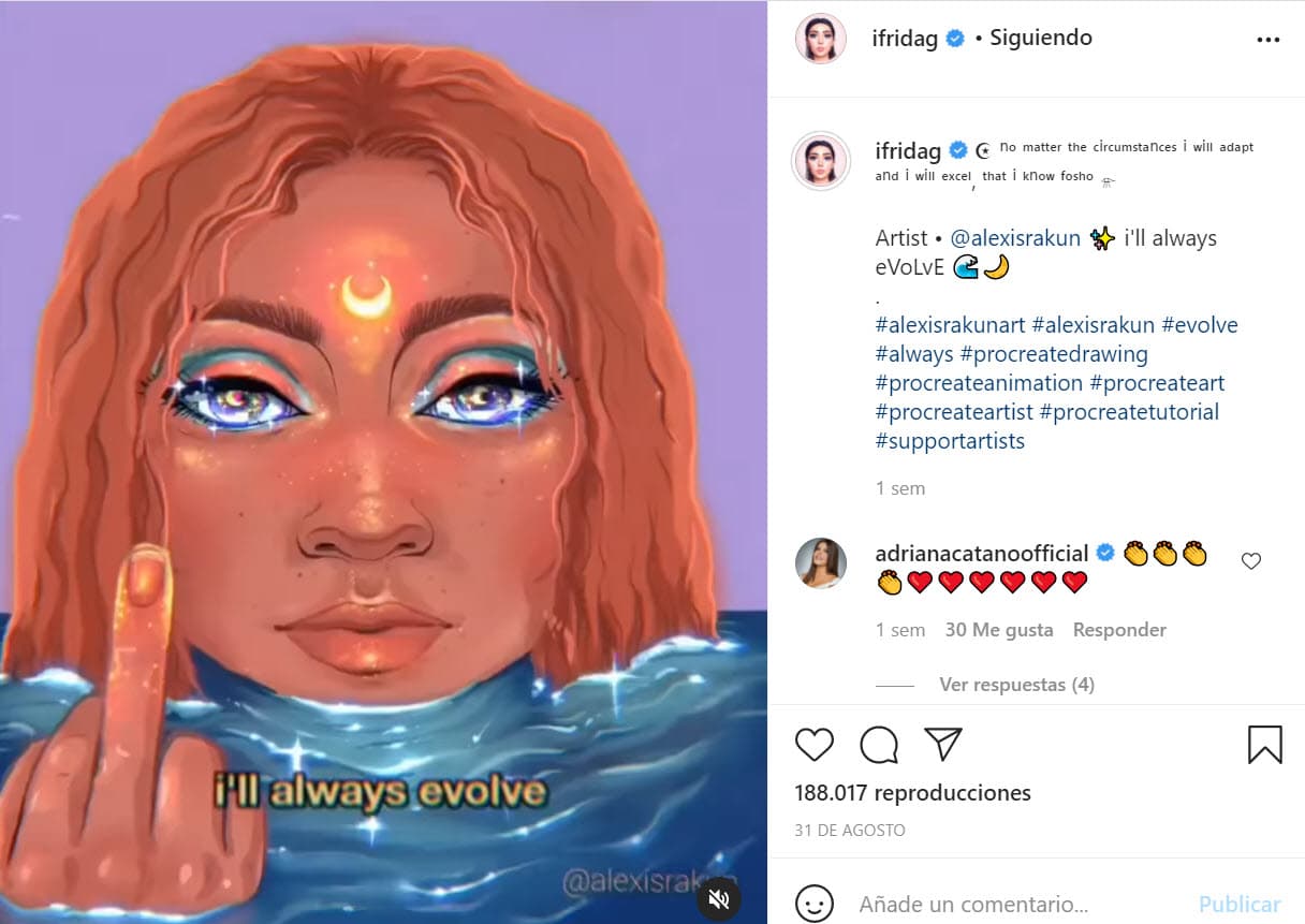 La
<b><a href="https://www.instagram.com/p/CTQv4bsltXK/" target="_blank"> última publicación que ella había hecho fue esta</a></b>, fechada el 31 de agosto.