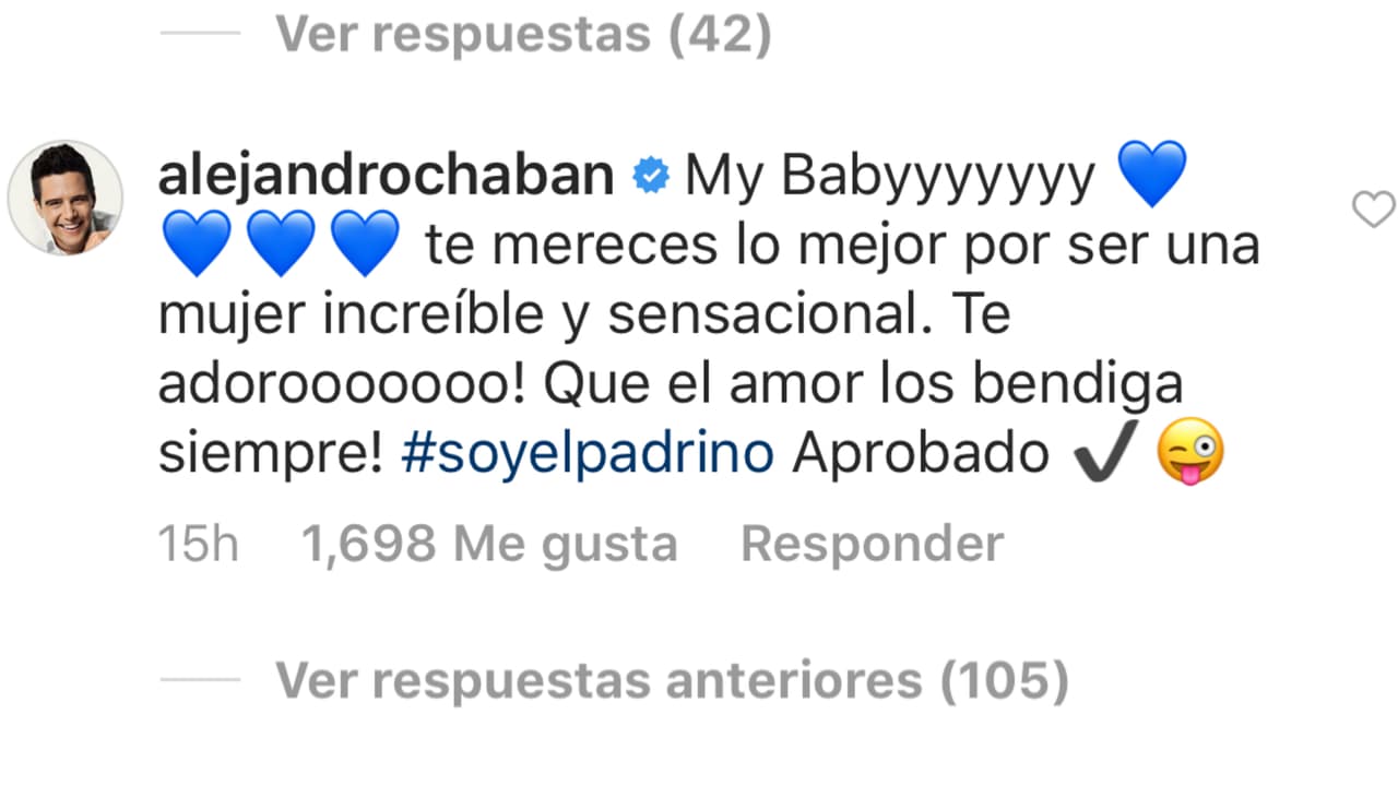 Alejandro Chabán, amigo cercano de la conductora, se encargo de felicitar a Francisca con un mensaje donde le desaba lo mejor y con el que además, se destapaba como el padrino de la boda.