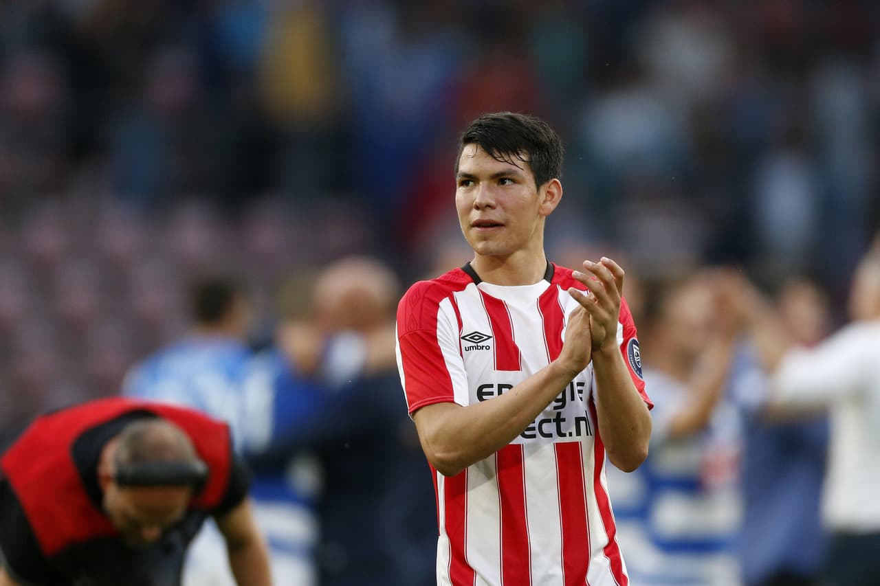 Hirving Lozano of PSV during the UEFA Europa League third qualifying round first leg match between PSV Eindhoven and Osijek at Philips Stadium, on July 27, 2017 in Eindhoven, The Netherlands(Photo by VI Images via Getty Images)