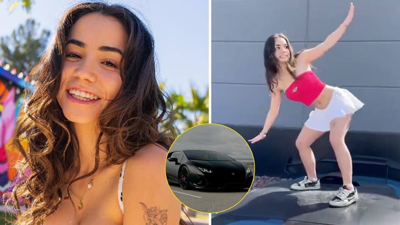 ¿Era suyo? Influencer destruye auto de lujo por hacer un baile viral y le llueven críticas 