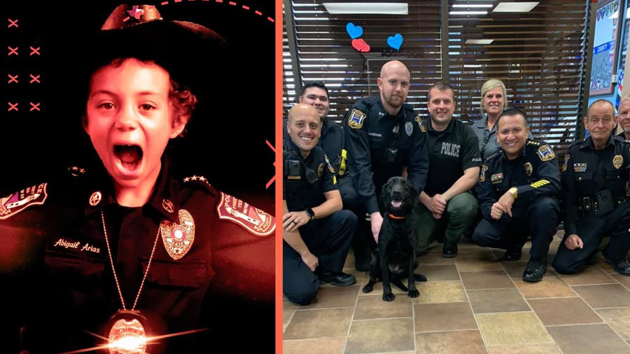 "El increíble viaje y legado de Abigail continúa desde el cielo”: policía honra con agente canino a niña que murió de cáncer