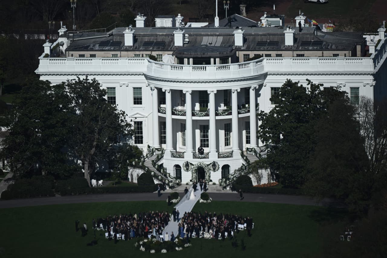 Invitados a la boda en la Casa Blanca.