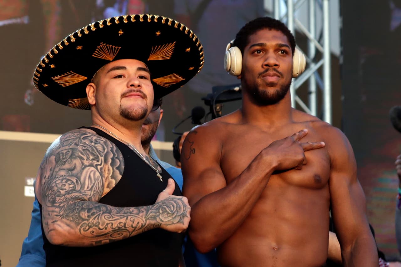 Andy Ruiz y Anthony Joshua se suben a la báscula y enciende Diriyah 
