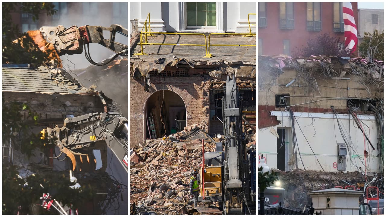 Demolida el Ala Este de la Casa Blanca, ¿cómo avanza la construcción del salón de baile?