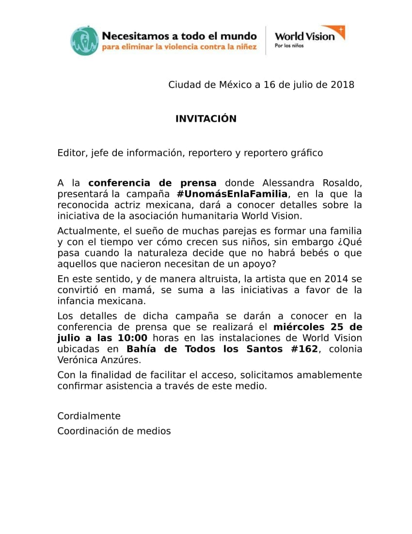 Mas bien estaría relacionado con un campaña de una fundación que apoya a niños de escasos recursos en México.