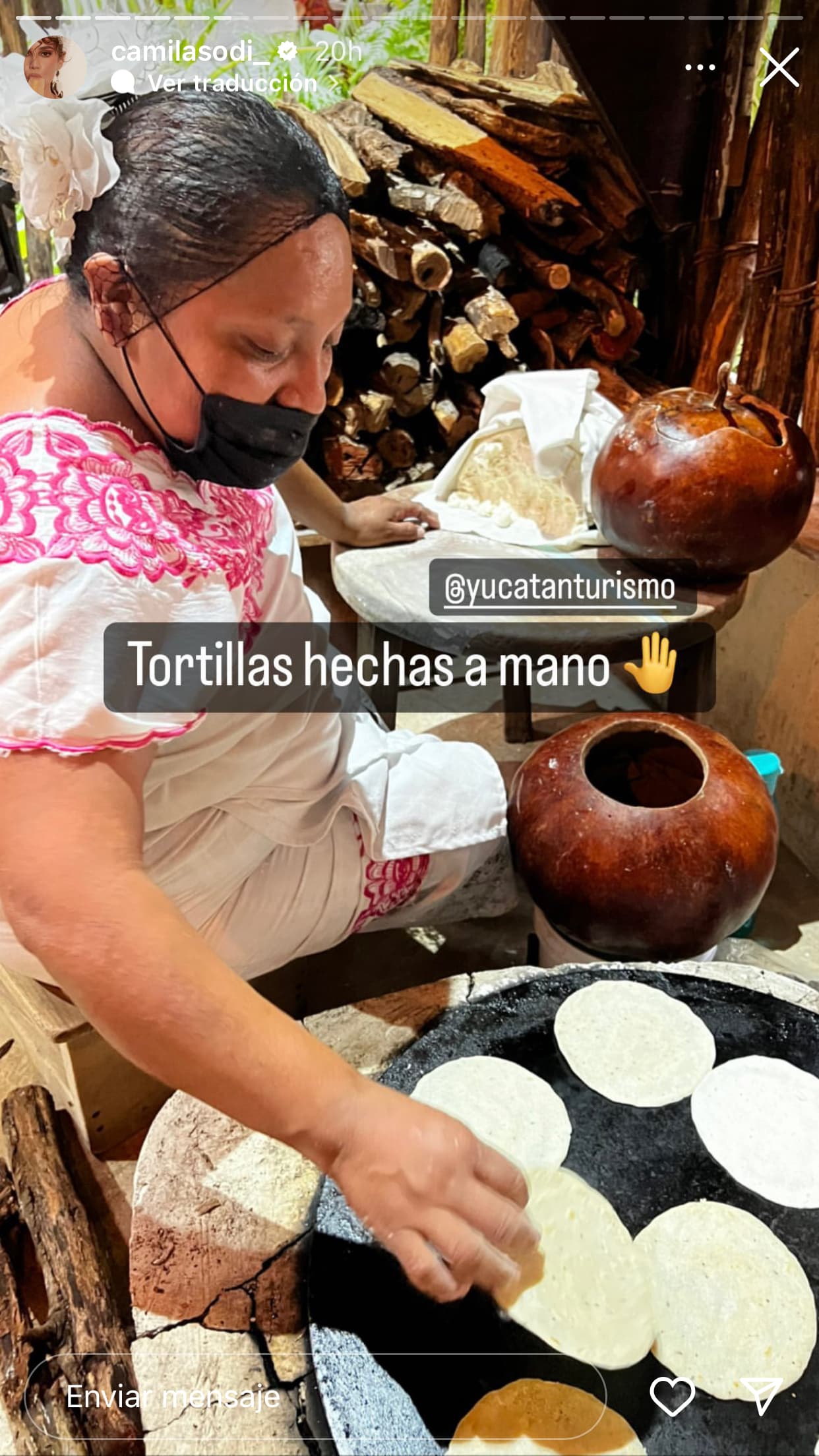 Ahí también pudieron degustar de unas "tortillas hechas a mano". 
<br>