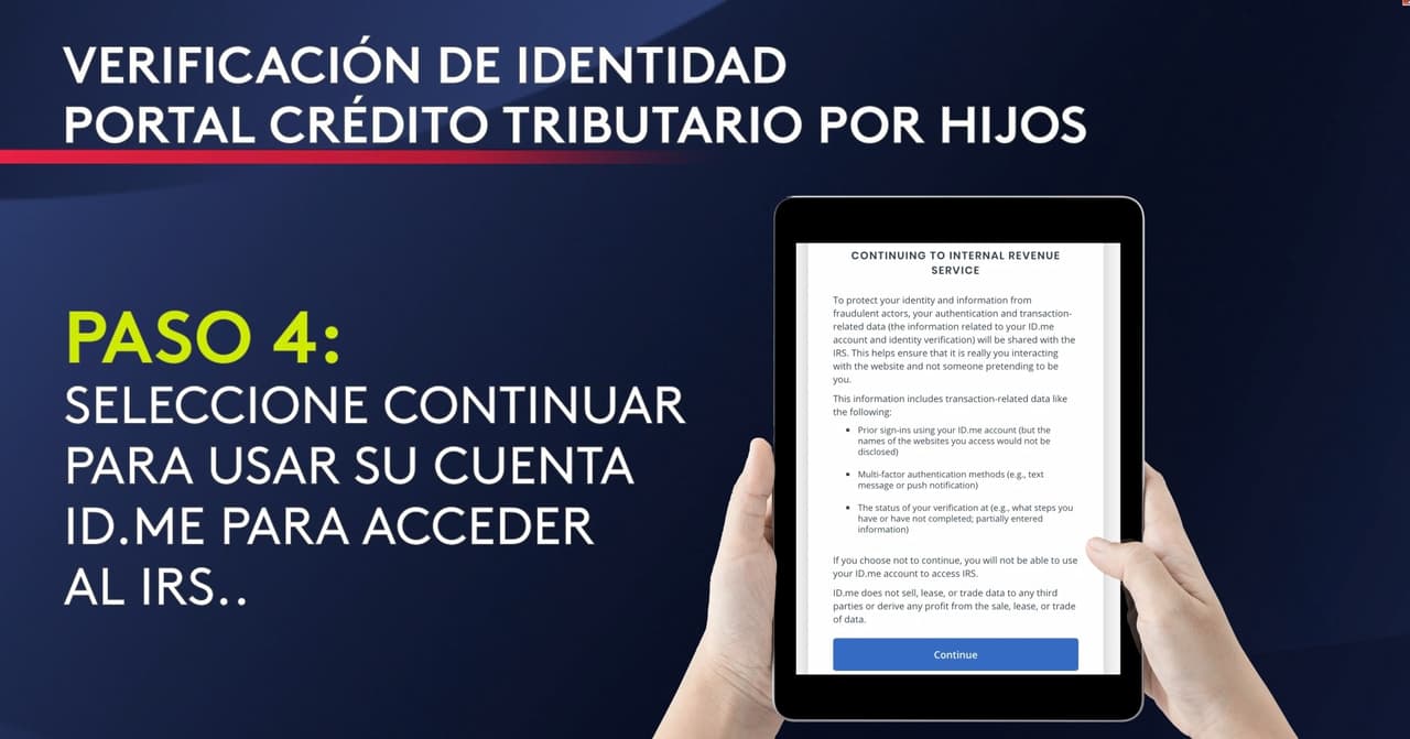 Por qué una cuenta ID.me es importante para el dinero del crédito tributario por hijos