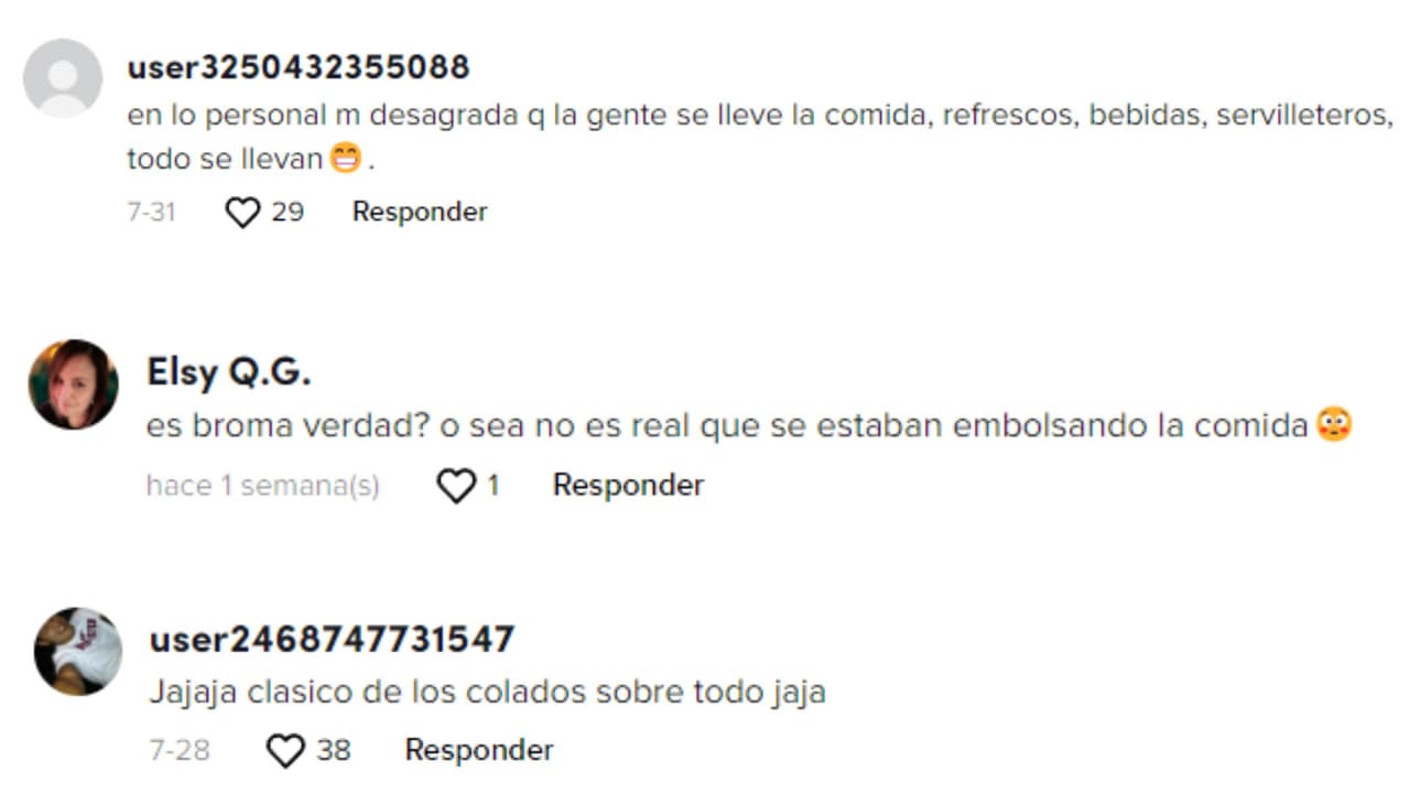 Reacciones en TikTok