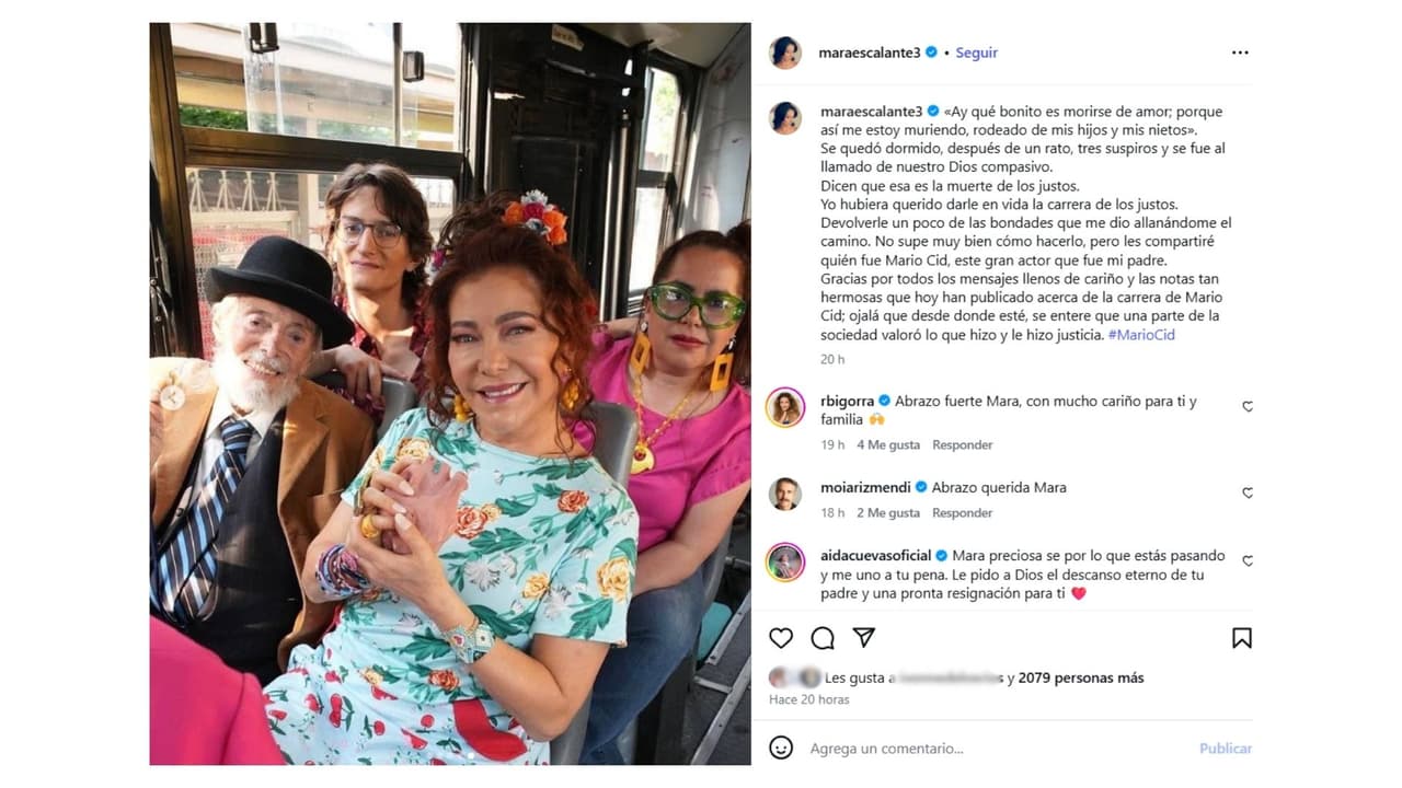 Mario Cid logró despedirse de su familia.