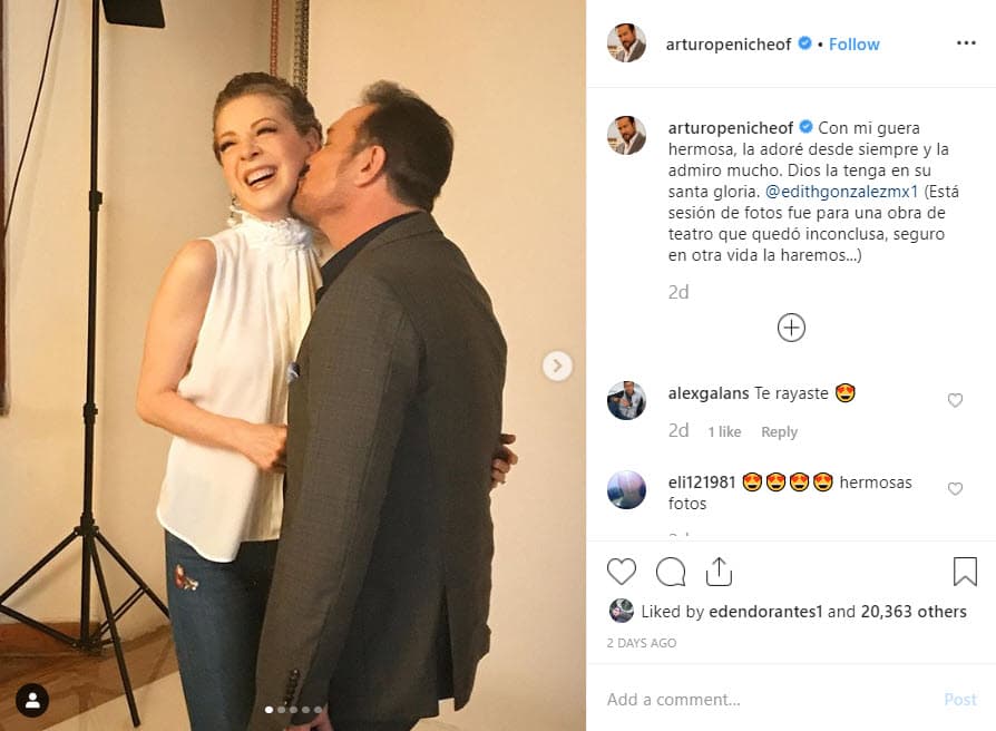 La publicación va acompañada con un mensaje emotivo para recordar a la actriz que falleció como consecuencia del cáncer de ovario que padecía.