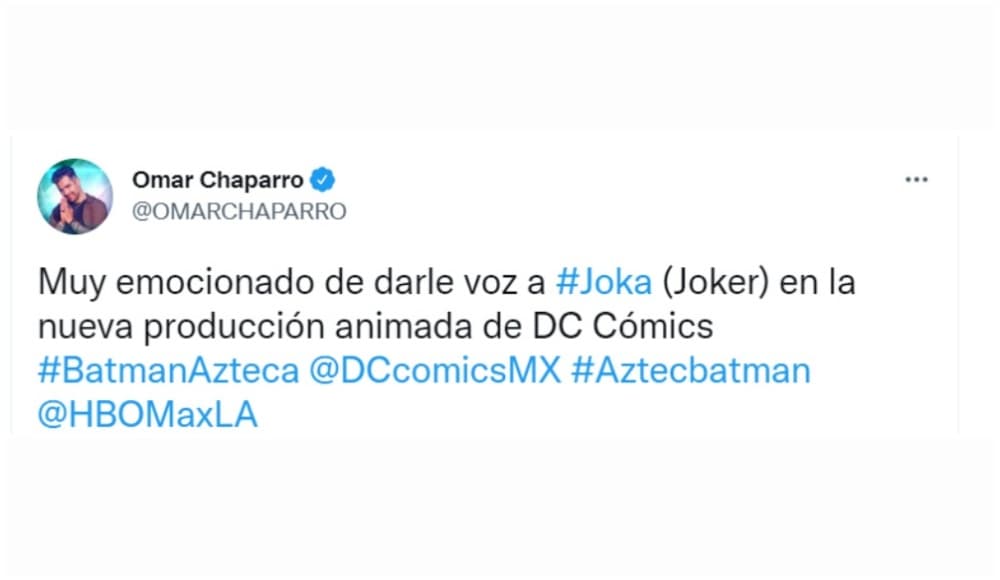 Omar Chaparro confirmó su participación como el Joker en una película de DC