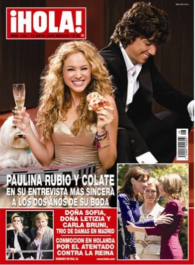 Paulina y Nicolás dieron a conocer su compromiso en noviembre de 2006 y sellaron el mismo en abril de 2007 en una ceremonia realizada en México.